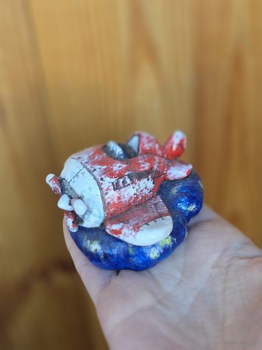 Лот С 1 РУБЛЯ! много лотов! Сувенирная фигурка Самолетик на облачке (цветной)