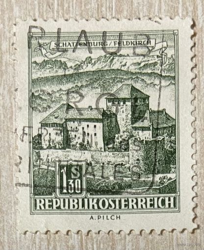 Замок Шаттенбург, Фельдкирх, Форарльберг, почтовая марка, Австрия, 1967 г.