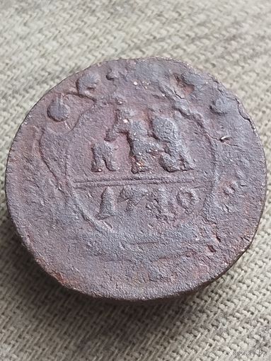 Распродажа - деньга 1749г.,РИ,ЕЛИЗАВЕТА ПЕТРОВНА