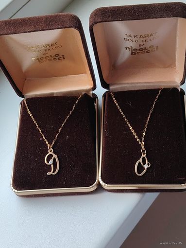 Кулоны позолоченные с бриллиантами