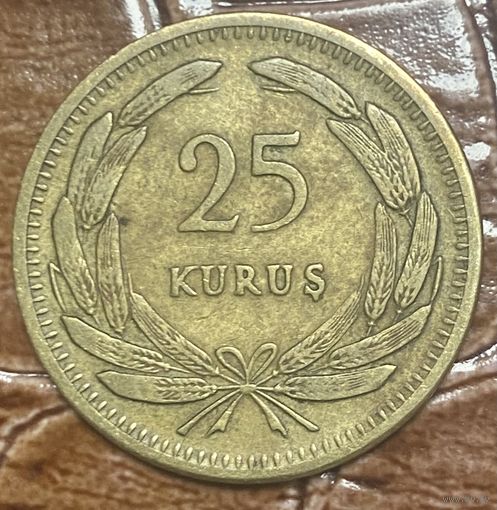 Монета. Турция. 25 курушей 1951 год.