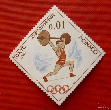 Монако. Спорт. ( 1 марка ) 1964 года.