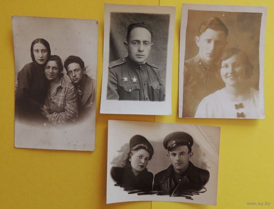 Фото "ВОВ", евреи, 1940-1947 гг., 4 шт.