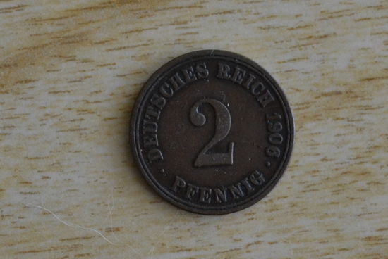 Германия 2 пфеннига 1906