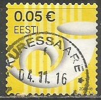 Эстония. Символика почты. Рожок. 2016г. Mi#863.