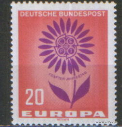 Марка из серии 1964г. ФРГ "СЕРТ. Цветок" MNH