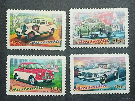 Австралия 1997. Классические автомобили. Самоклейка. Полная серия