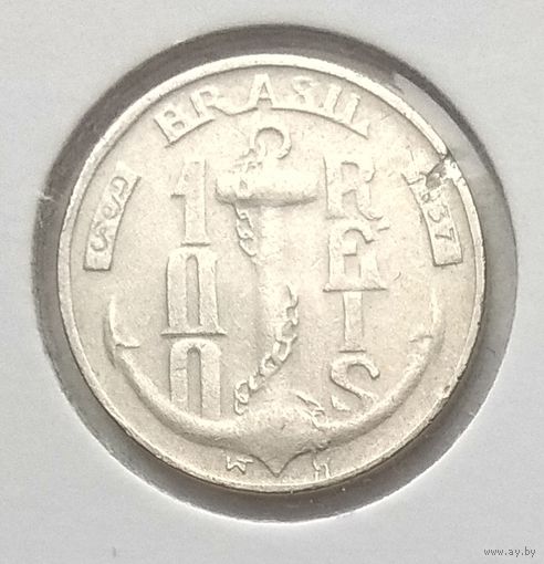 Бразилия 100 реалов 1937 г. Маркиз Тамандаре. В холдере