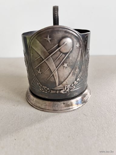ПОДСТАКАННИК "ПЕРВЫЙ СПУТНИК". МСТЕРА. СМ.ОПИСАНИЕ И ФОТО.