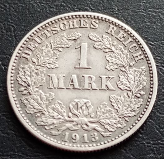 Германия 1 марка 1913 год мд J Гамбург редкая тираж 368.000 тысяч