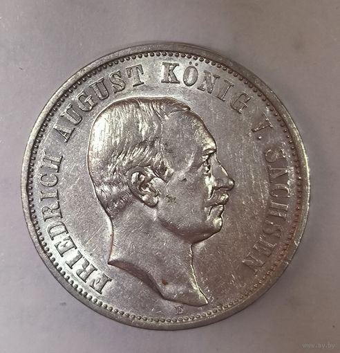 3 марки 1909 Саксония штемпельный блеск