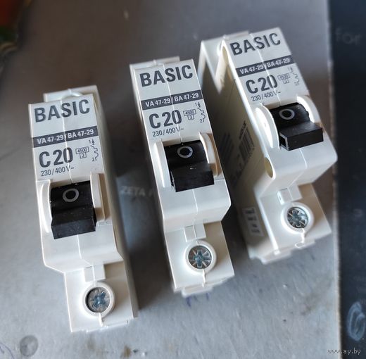 Автомат 4.5кА ВА47-29 1Р 20А С, EKF