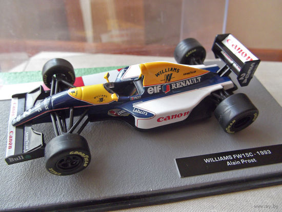 Модель автомобиля 1-43 Фомула 1 Formula 1 F1 Williams FW15C 1993 Alain Prost В комплекте модель, бокс, журнал Состояние модель как новая журнал отличное