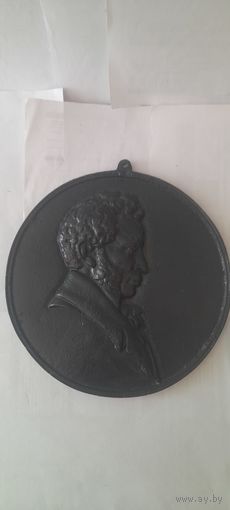 ПЛАКЕТКА ПУШКИНА, ЧУГУН ВРЕМЕН СССР.