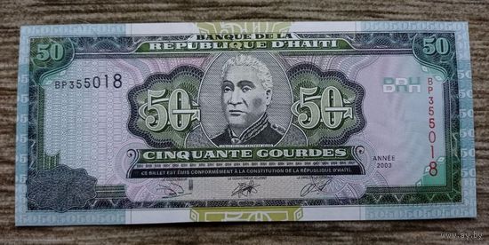 Werty71 ГАИТИ 50 гурдов 2003 UNC банкнота