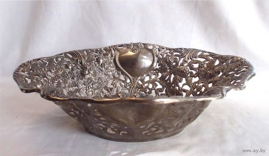 Фруктовница Конфетница 30 х 27 Серебрение 05