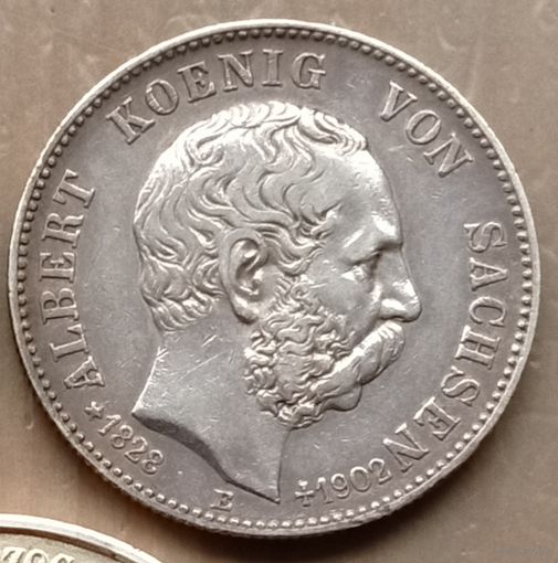 Саксония 2 марки 1902. На смерть Альберта Саксонского