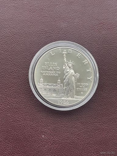 США 1 доллар 1986 года. 100 лет Статуе Свободы. Серебро