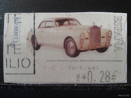 Испания 2004 Автоматная марка Ролс-Ройс 1947 г. 0,28 евро Михель-1,5 евро гаш