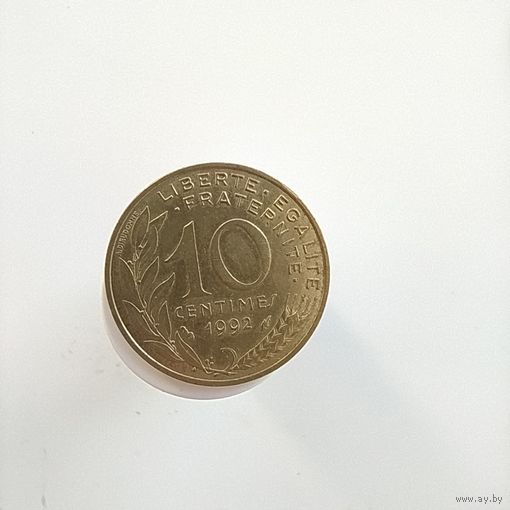 Франция  10 сантим 1992 год лот 4