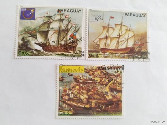 Парагвай 1980  3м парусники
