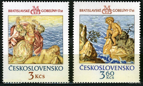 ЧЕХОСЛОВАКИЯ 1976 Ми 2319-2320 Искусство Братиславские гобелены **
