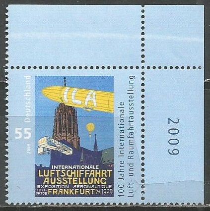 Германия. 100 лет Международной аэрокосмической выставки. 2009г. Mi#2740.
