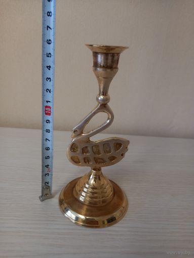 Подсвечник латунный 16см