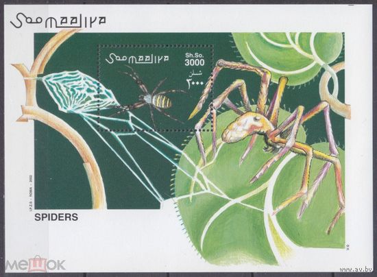 2002 Сомали  Насекомые - Пауки фауна  MNH