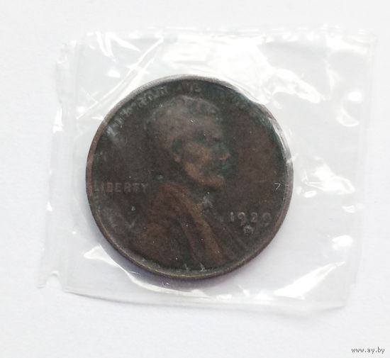 США. 1 цент 1929 г. D в запайке