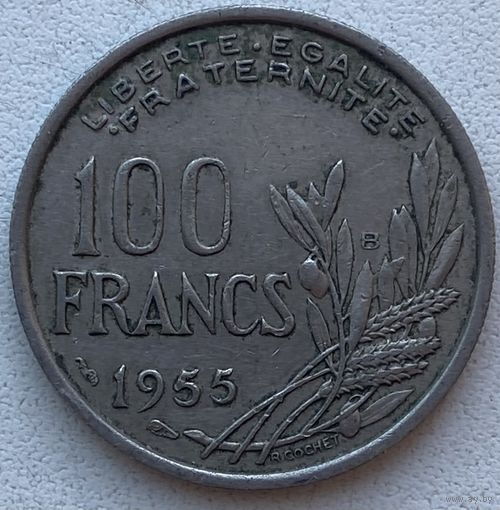 Франция 100 франков 1955 г. B