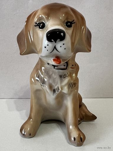 Статуэтка фарфоровая "Собака"(Собачка) ДФЗ.  АУКЦИОН не с рубля без МПЦ.