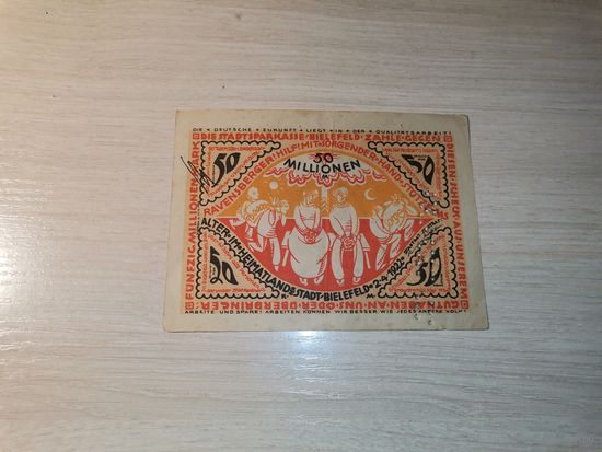 50 миллионов марок 1923 года, Билефельд.