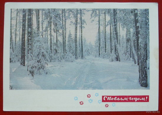 С новым годом! Подписанная. 1968 года. Фото Матанова. 558.