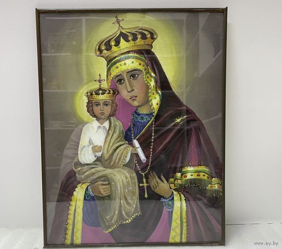 ПРАВОСЛАВНАЯ ИКОНА БОЖИЕЙ МАТЕРИ ПРИЗРИ НА СМИРЕНИЕ БОГОРОДИЦА С БОГОМЛАДЕНЦЕМ ЖИВОПИСЬ ИСКУССТВО