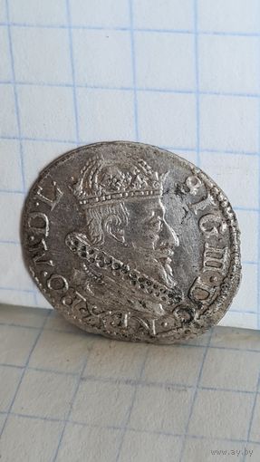 С 1 РУБЛЯ ! МОНЕТА СЕРЕБРО ГРОШ 1625 ВКЛ ЛИТВА СИГИЗМУНД III