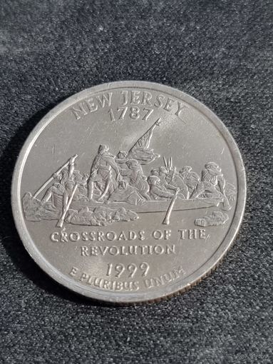 США 25 центов 1999 Нью-Джерси P