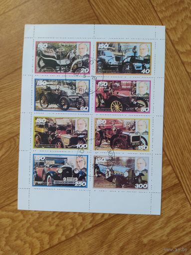 Швеция малый лист 1979 г. Автомобили