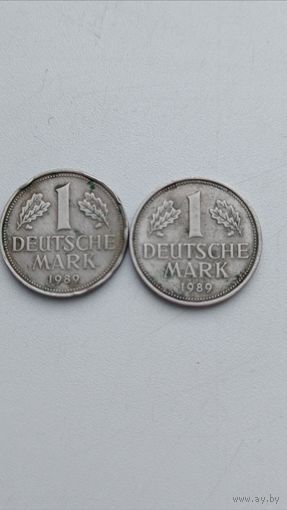 Германия. 1 марка 1989 года.D.G.J.