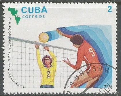 Куба. Панамериканские спортигры. Волейбол. 1983г. Mi#2748.