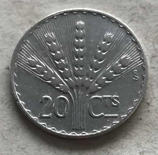 Уругвай 20 сентесимо 1942 - серебро