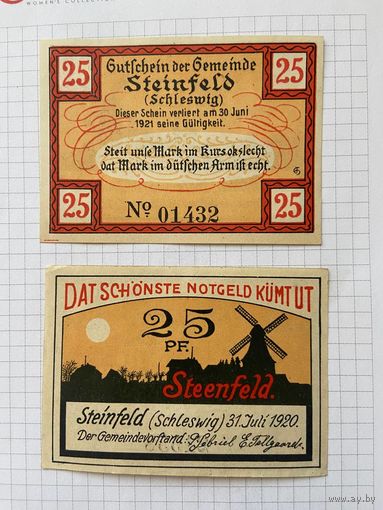 Нотгельд 25 пфеннигов Германия Штейнберг-0101