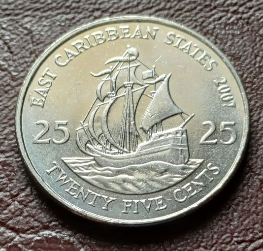 Восточные Карибы 25 центов, 2007    ( 2-9-4 )