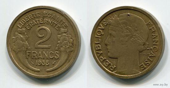 Франция. 2 франка (1938)