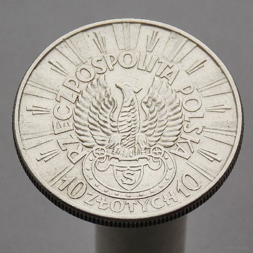 Польша 10 злотых 1934 Орел без короны (Легионер)