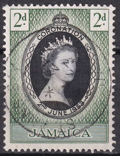 75.BrKS. Великобритания. Колонии. Ямайка. Коронация Елизаветы II. 1953 г. 2d. Mi.#155.