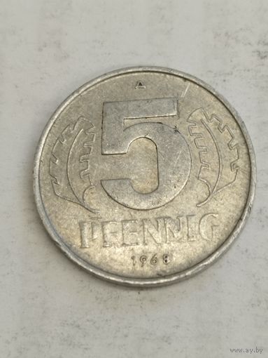 ГДР 5 пфенинг 1968