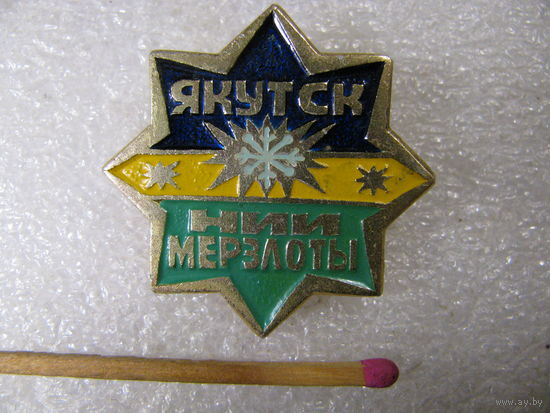 Значок. Якутск.  НИИ Мерзлоты