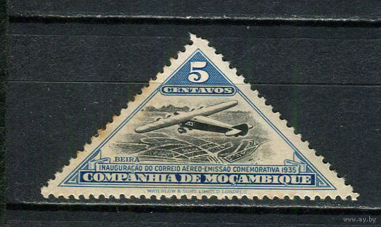 Португальские колонии - Мозамбик (Comp de Mocambique) - 1935 - Авиация 5С - (пятна на клее) - [Mi.176] - 1 марка. MH.  (Лот 43GR)-T41P34