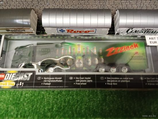 Mercedes Actros с полуприцепом 1:87 (т.зел) б/у Китай
